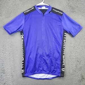Louis Garneau Cycling Shirt Mens Large Purple Hydrowear Full Zip Bike Jersey